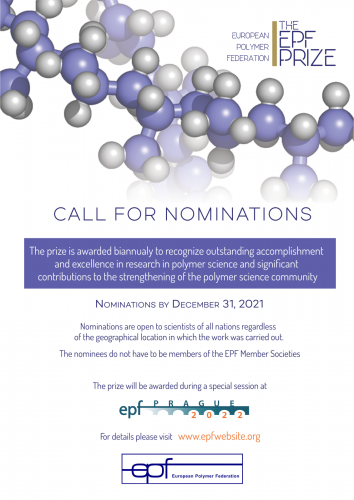 EUROPEAN POLYMER FEDERATION PRIZE –...