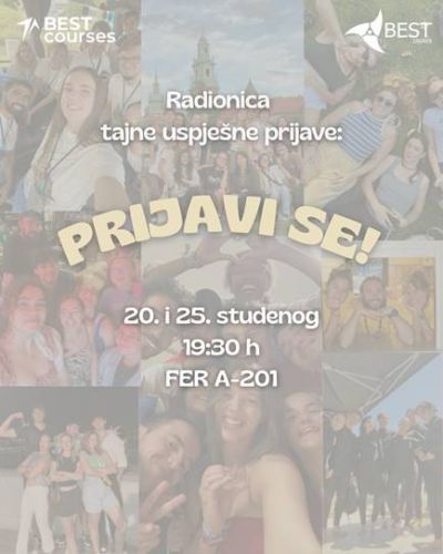 Obavijest o održavanju radionica...
