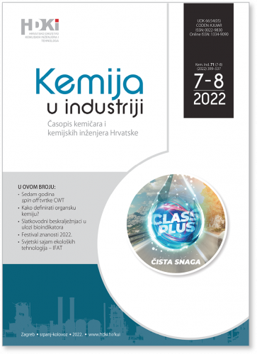 KEMIJA U INDUSTRIJI 7-8/2022 - NOVI BROJ